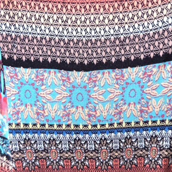 American rag Multicolored Mix Pattern-Midi front /Maxi back Dress - Picture 5 of 8